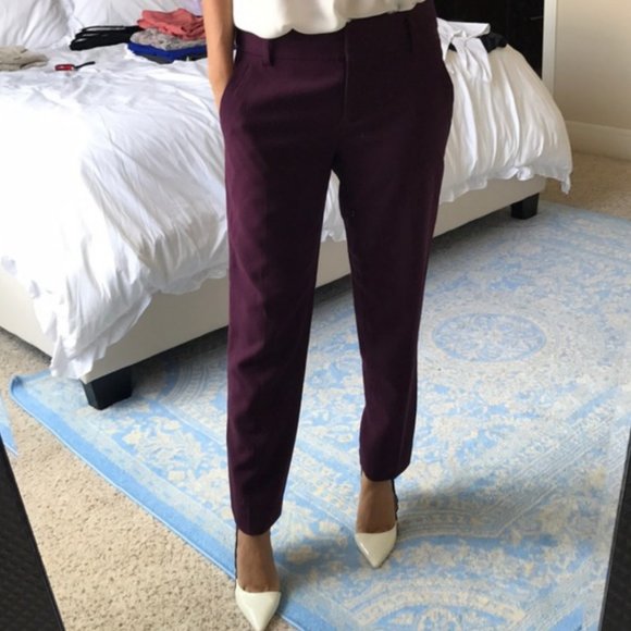 LOFT Pants - Loft Marisa pants burgundy purple size 6p